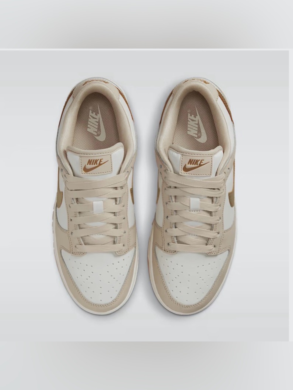 Nike Dunk Low Phantom Metallic Gold Sneaks